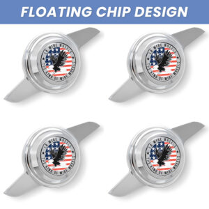 LA wire wheels 2 bar chrome floating chip knock off set