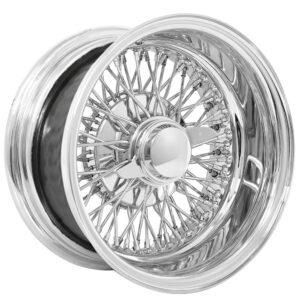 14x7 LA wire wheels reverse 72 spoke cross lace chrome