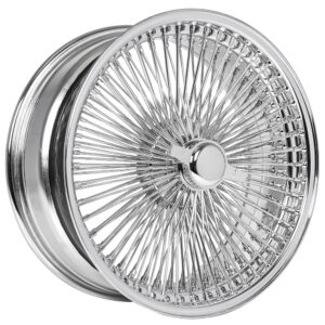 22×8” staggered chrome wire wheels – 150 spoke + 255/30r22 custom yellow stripe tires | complete set of 4