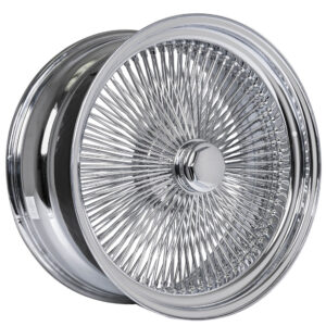22×9” forged wire wheels chrome + 265/35r22 original vogue red stripe tires | direct bolt on floating cap | set of 4