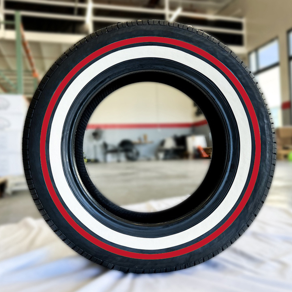 195-65R15-whitewall-red-stripe-front1 195/65R15 Whitewall and Red Stripe Tires True whitewall Tires – Single