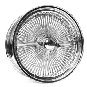 24x10 standard chrome 204 spoke wire wheels – set of 4