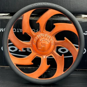 forgiato avviato brushed rose gold steering wheel