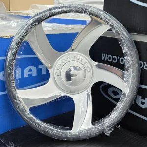 forgiato xkw 7 brushed polished steering wheel