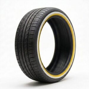 275/25R26 whitewall and yellow stripe custom made weatherproof tire