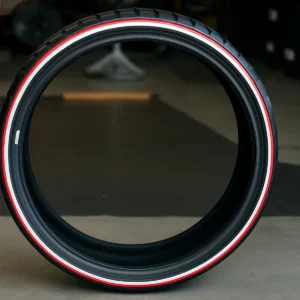 315/40r26 whitewall and red stripe tire custom made | the ultimate 26 inch statement tire