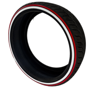 195/65R15 true whitewall red stripe custom tire single