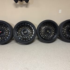 used 26 inch Forgiato Meshato black multi spoke forged wheels 5x127 bolt pattern Chevy Tahoe Silverado Suburban Cadillac Escalade set of 4