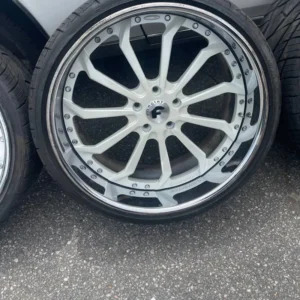 Forgiato Navaja 22x10.5 inch chrome forged wheels 5x120 bolt pattern set of 4