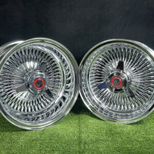 Luxor 14x7 chrome 72 spoke cross lace wire wheel