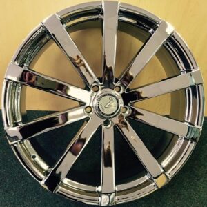 Velocity B12 chrome rims 5x115 with Vogue 245/40R20 Red Stripe tires complete set Cadillac DTS