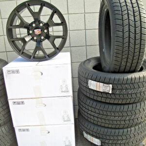 20 inch matte black factory style wheel with 275/55R20 all season tire for Cadillac Escalade