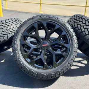 22 inch gloss black wheel with 285/45R22 Goodtrip all terrain tire for GMC Denali