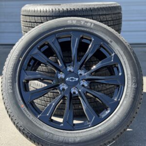 22 inch black aluminum wheel with 275/50R22 all season tire for GMC Sierra Yukon Silverado Tahoe