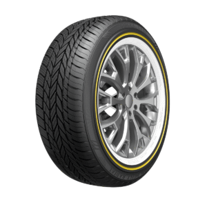 235/50R18 101V XL Vogue Custom Built Radial VIII White Gold patented gold stripe sidewall all season high performance passenger car tire set of 4